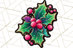 Neon Christmas Clipart Png, Kawaii Holiday Sticker Icons Product Image 3