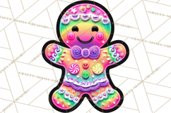 Neon Christmas Clipart Png, Kawaii Holiday Sticker Icons Product Image 4