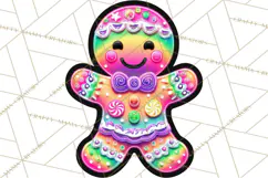 Neon Christmas Clipart Png, Kawaii Holiday Sticker Icons Product Image 4