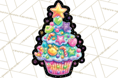 Neon Christmas Clipart Png, Kawaii Holiday Sticker Icons Product Image 5