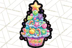 Neon Christmas Clipart Png, Kawaii Holiday Sticker Icons Product Image 5