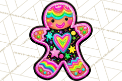 Neon Christmas Clipart Png, Kawaii Holiday Sticker Icons Product Image 3