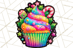 Neon Christmas Clipart Png, Kawaii Holiday Sticker Icons Product Image 5