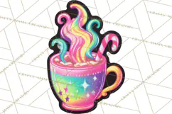 Neon Christmas Clipart Png, Kawaii Holiday Sticker Icons Product Image 2
