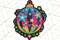 Neon Christmas Clipart Png, Kawaii Holiday Sticker Icons Product Image 5