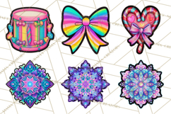 Neon Christmas Clipart Png, Kawaii Holiday Sticker Icons Product Image 8