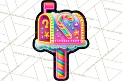 Neon Christmas Clipart Png, Kawaii Holiday Sticker Icons Product Image 3