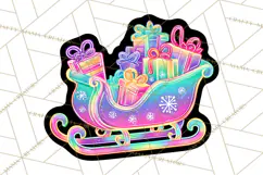 Neon Christmas Clipart Png, Kawaii Holiday Sticker Icons Product Image 4