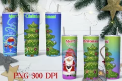 Christmas gnome tumbler sublimation design wrap 20 Oz, gnome tumbler design PNG, tumbler bundle