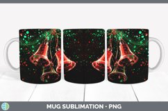 GorgeousNeon Christmas Mug Wrap design.
