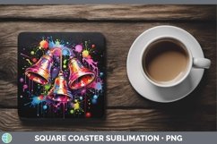 GorgeousNeon Christmas Square Coaster design.