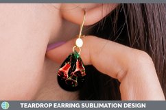 GorgeousNeon Christmas Teardrop Earrings design.