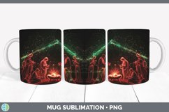 GorgeousNeon Christmas Mug Wrap design.