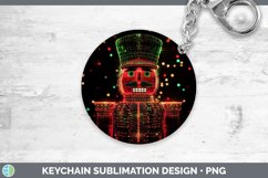 GorgeousNeon Christmas Keychain design.