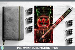GorgeousNeon Christmas Pen Wrap design.