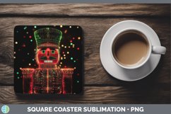 GorgeousNeon Christmas Square Coaster design.