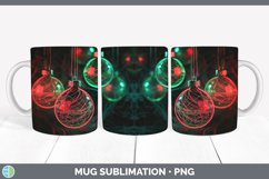 GorgeousNeon Christmas Mug Wrap design.