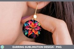 GorgeousNeon Christmas Round Earrings design.