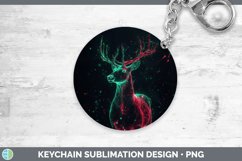 GorgeousNeon Christmas Keychain design.