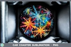 GorgeousNeon Christmas Car Coaster design.