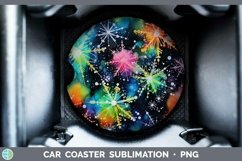 GorgeousNeon Christmas Car Coaster design.