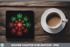 GorgeousNeon Christmas Square Coaster design.