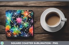 GorgeousNeon Christmas Square Coaster design.