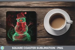 GorgeousNeon Christmas Square Coaster design.