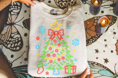 Neon Christmas Tree PNG, Merry Christmas PNG, Holiday PNG Product Image 4