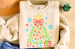 Neon Christmas Tree PNG, Merry Christmas PNG, Holiday PNG Product Image 5