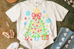 Neon Christmas Tree PNG, Merry Christmas PNG, Holiday PNG Product Image 6