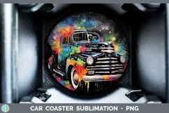 GorgeousNeon Christmas Car Coaster design.
