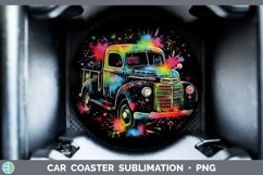 GorgeousNeon Christmas Car Coaster design.