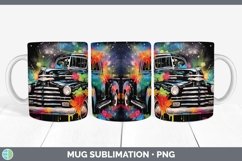 GorgeousNeon Christmas Mug Wrap design.