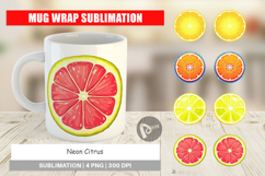 Mug Wrap Neon Citrus Product Image 1