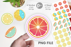Neon Citrus Sticker Product Image 1