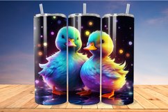 Neon Colorful Cute Duck 20 Oz Skinny Tumbler Product Image 1