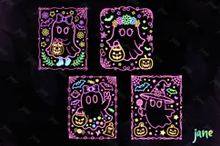 Neon Cute Halloween Kids Boy Girl PNG Product Image 1
