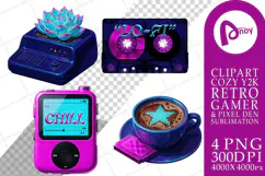 Cyberpunk Hygge Cafe Sublimation Product Image 1