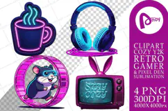 Cyberpunk Hygge Cafe Sublimation Product Image 1