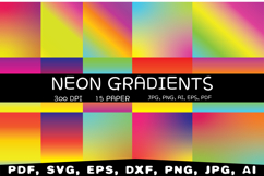 Neon gradients, Neon Digital Paper Pack, Background Digital Product Image 1