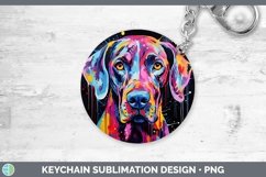 GorgeousNeon Dogs Keychain design.
