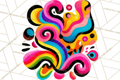 Neon Doodles PNG Clip Art Product Image 3