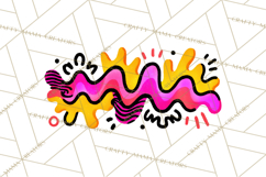 Neon Doodles PNG Clip Art Product Image 3