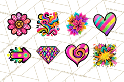 Neon Doodles PNG Clip Art Product Image 5