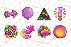 Neon Doodles PNG Clip Art Product Image 8