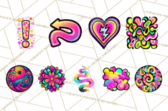 Neon Doodles PNG Clip Art Product Image 4