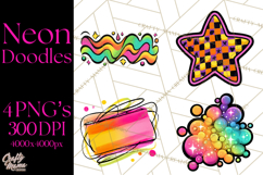 Neon Doodles PNG Clip Art Product Image 1