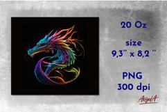 4 tumbler wraps designs, Neon Dragon  sublimation tumbler designs will help you spice up your tumbler! It&#039;s perfect as a part of the decor. In this bundle there are 4 20 oz dragon sublimation designs. Each design has the following dimensions