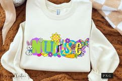 Preppy Ransom Easter NICU RN CNA Nurse PNG Design Product Image 2